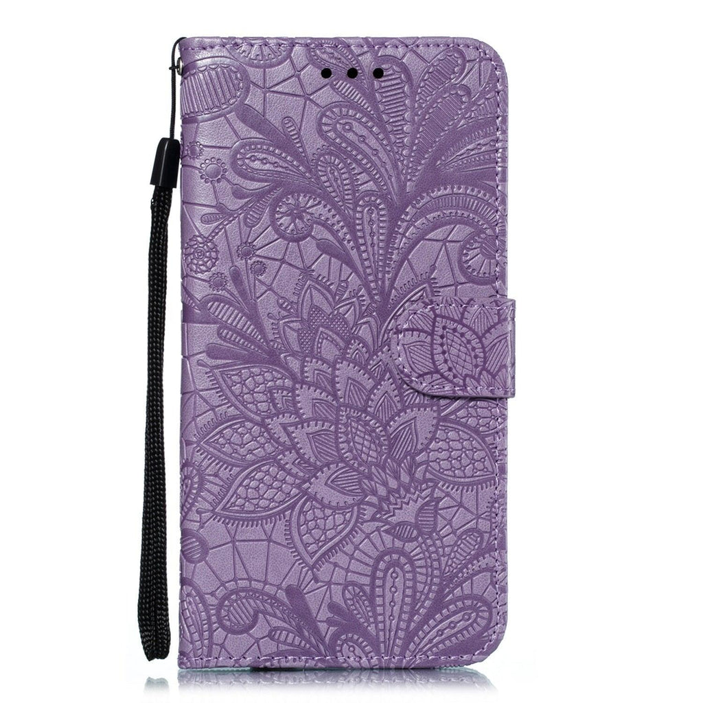 Lace Flower Leather Wallet Case For Xiaomi Redmi Note 11 10 Pro 7 6 8 8t Redmi 10c 10a A1 9t 7a 8a 9c 9a Case Mi A3 A2 Lite 9 Phone Case Premium Pu Leather Flip Cover With Card Holder Feature Protective Cover Stevvex