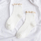 Lace Frilly Ruffle Socks Kawaii Cute Korean Style Women Cotton Woman Socks Winter Comfortable Cotton Socks Warm Socks For Men And Women Stevvex