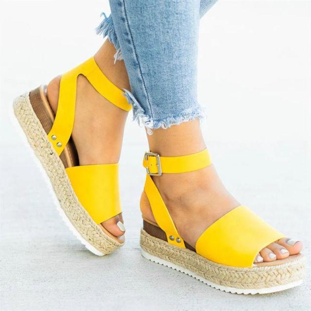 Ladies Elegant Leopard Shoes For Women High Heels Sandals Summer Flip Flop Platform Sandals High Platform Sandals Thick Bottom Belt Buckle Shoes Adjustable Strap Sandals Stevvex
