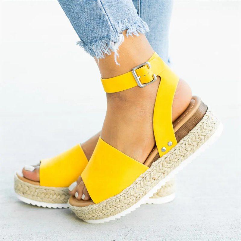 Ladies Elegant Leopard Shoes For Women High Heels Sandals Summer Flip Flop Platform Sandals High Platform Sandals Thick Bottom Belt Buckle Shoes Adjustable Strap Sandals Stevvex