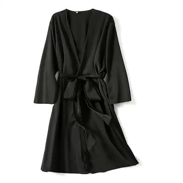 Ladies Fashion Red Soft Short Sleepwear For Women Trendy Women's Comfortable V Neck Bathrobe  Bridesmaid Bride Party Robes Stevvex