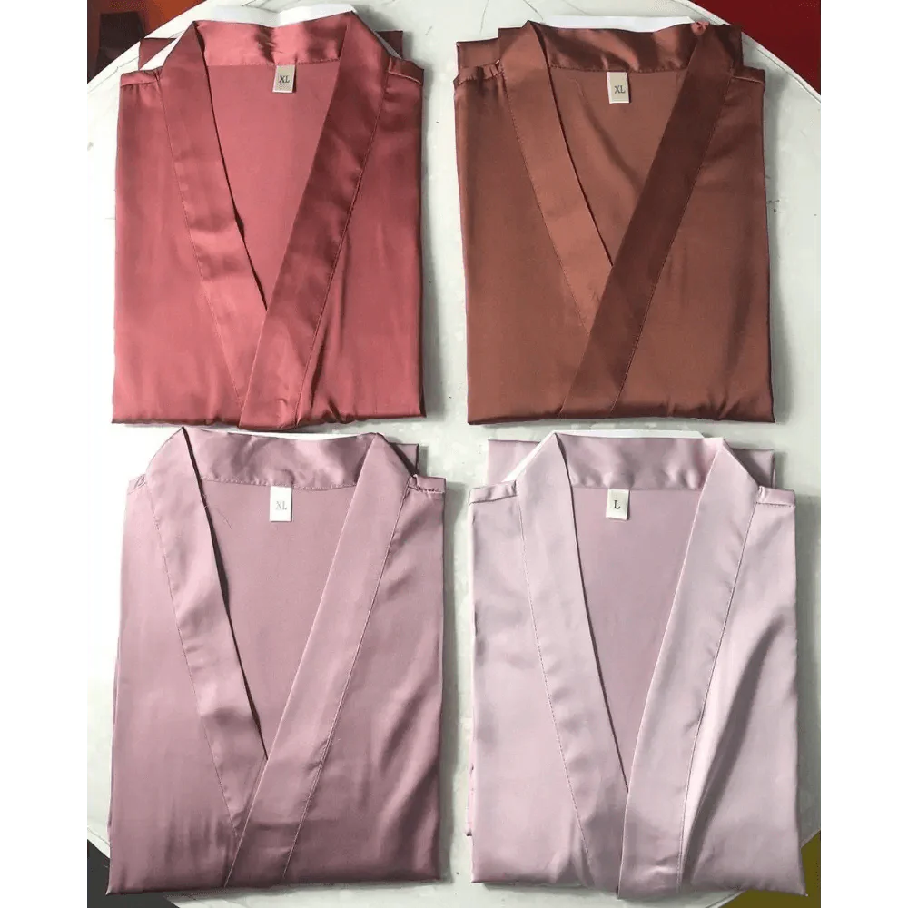 Ladies Fashion Red Soft Short Sleepwear For Women Trendy Women's Comfortable V Neck Bathrobe  Bridesmaid Bride Party Robes Stevvex