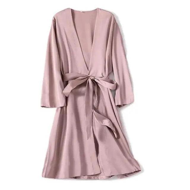 Ladies Fashion Red Soft Short Sleepwear For Women Trendy Women's Comfortable V Neck Bathrobe  Bridesmaid Bride Party Robes Stevvex