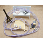 Ladies Luxury Pearl Necklace Pink Earphones With Mic Excellent Sound Quality Stereo Earphones For Everyday Use Stevvex