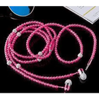Ladies Luxury Pearl Necklace Pink Earphones With Mic Excellent Sound Quality Stereo Earphones For Everyday Use Stevvex