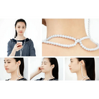 Ladies Luxury Pearl Necklace Pink Earphones With Mic Excellent Sound Quality Stereo Earphones For Everyday Use Stevvex