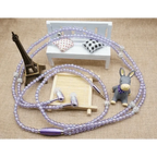 Ladies Luxury Pearl Necklace Pink Earphones With Mic Excellent Sound Quality Stereo Earphones For Everyday Use Stevvex