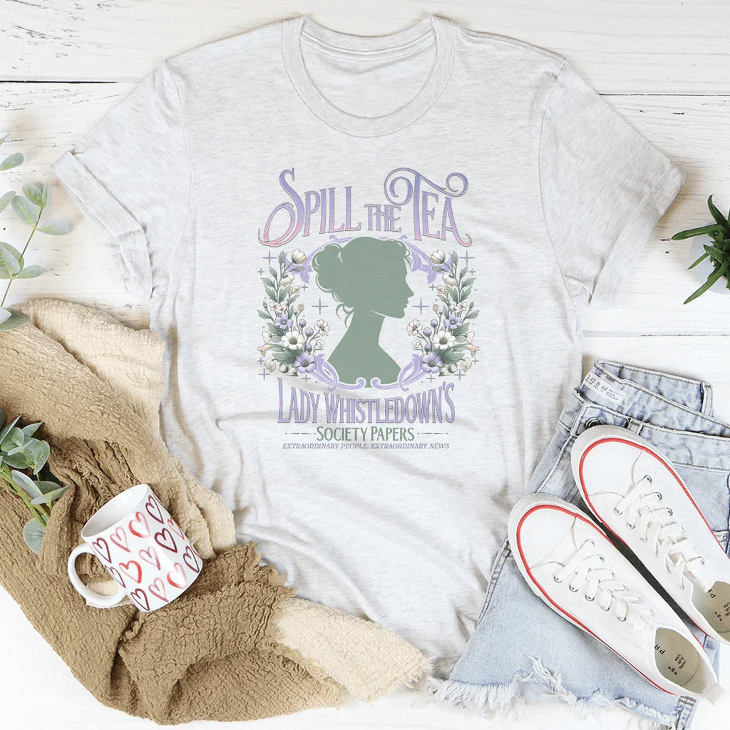 Lady Whistledown's Spill the Tea Tee Peachy Sunday