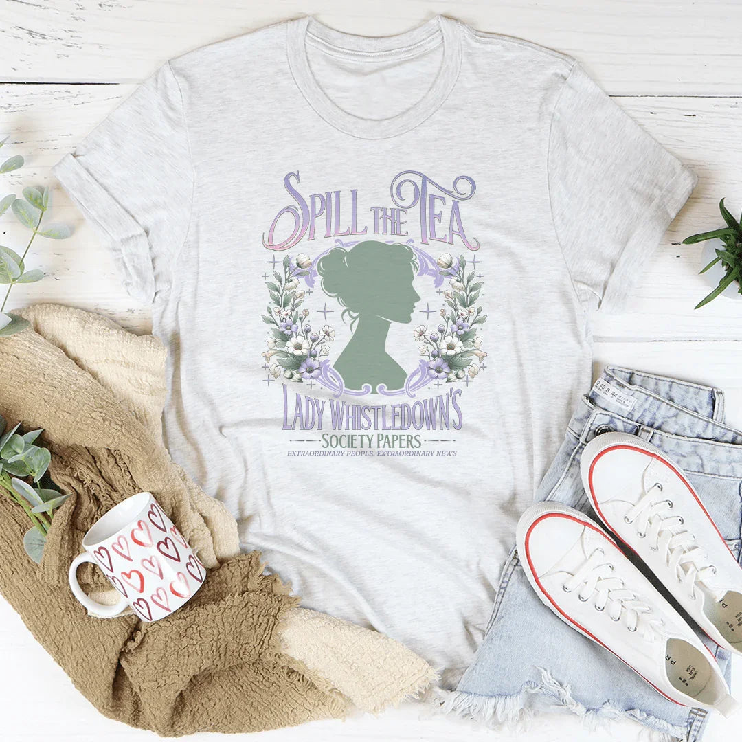 Lady Whistledown's Spill the Tea Tee Peachy Sunday