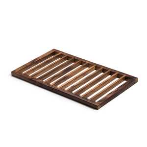 Large Acacia Wood Trivet - Round Heat Resistant Serving Trivet for Plates BandsCo Straps