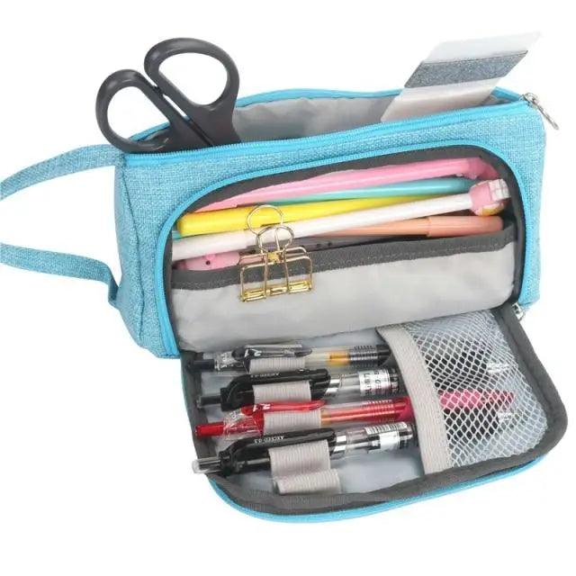 Large Capacity Big Simple Pencil Case For School Stylish Print High Quality Organizer Vintage Pencil Pouch Stevvex