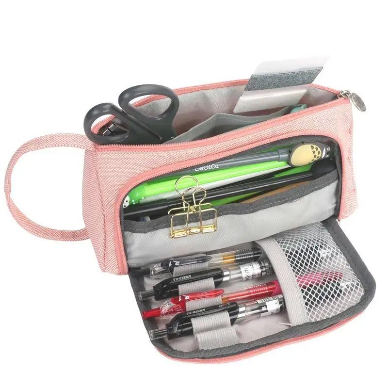 Large Capacity Big Simple Pencil Case For School Stylish Print High Quality Organizer Vintage Pencil Pouch Stevvex