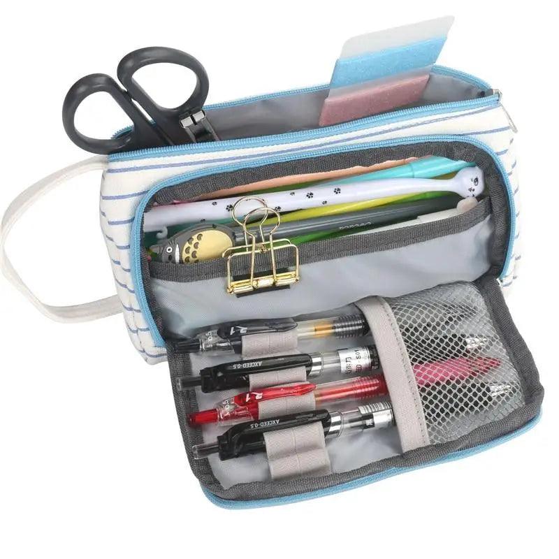 Large Capacity Big Simple Pencil Case For School Stylish Print High Quality Organizer Vintage Pencil Pouch Stevvex