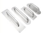 Large Size Door Handle Stainless Steel Furniture Handles  Door Knob Pull Handle Stainless Steel Flush Concealed Furniture Handle for Door Drawer Cupboard Cabinet Sliding Door Stevvex