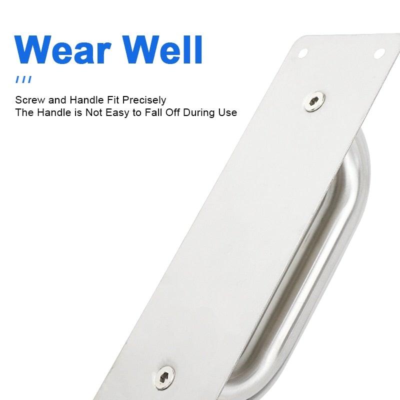 Large Size Door Handle Stainless Steel Furniture Handles  Door Knob Pull Handle Stainless Steel Flush Concealed Furniture Handle for Door Drawer Cupboard Cabinet Sliding Door Stevvex