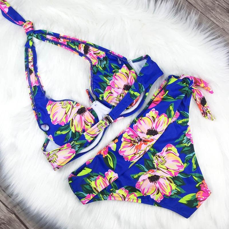 Large Size Swimsuit Women High Waist Bikini Swimwear Women High Waisted Bikini Set Two Piece Swimsuits Tummy Control Bathing Suits With Shorts Push Up Swim Wear Female Bandage Bikini Set Bathing Suit Women Stevvex
