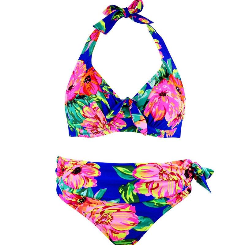Large Size Swimsuit Women High Waist Bikini Swimwear Women High Waisted Bikini Set Two Piece Swimsuits Tummy Control Bathing Suits With Shorts Push Up Swim Wear Female Bandage Bikini Set Bathing Suit Women Stevvex