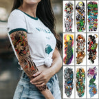 Large Tattoo Sleeve Arm Waterproof Temporary Sticker Tiger Fox For Arm Luxury Colorful Design Stevvex