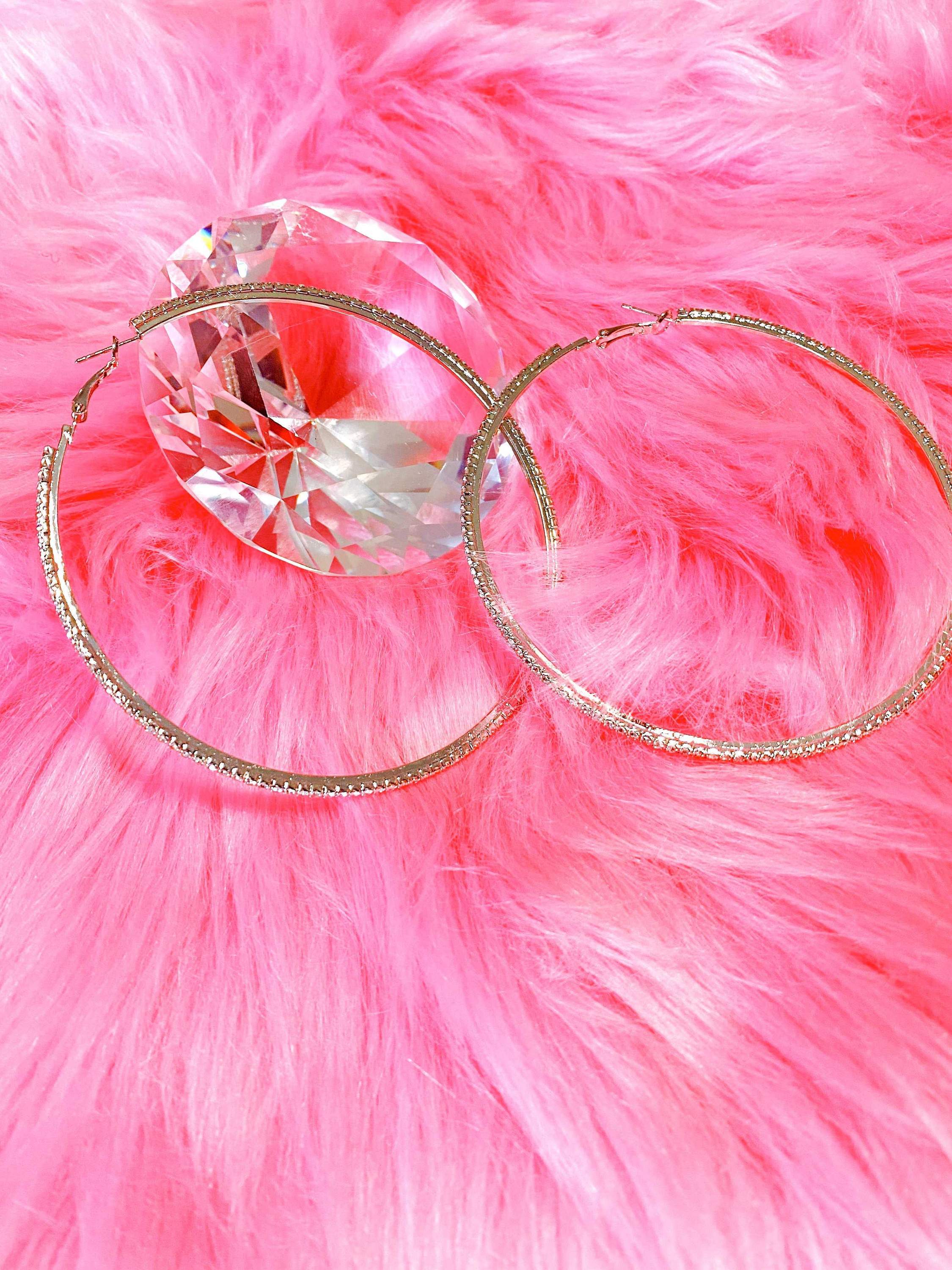 Large Textured Hoop Earrings Around The Way Girl Style