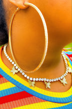 Large Textured Hoop Earrings Around The Way Girl Style