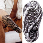 Large Wolf Tiger Black Tattoo Sticker Evil Death Temporary Tattoo Waterproof Big Tattoo Stickers For Mens Womens Stevvex