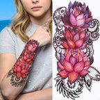 Large Wolf Tiger Black Tattoo Sticker Evil Death Temporary Tattoo Waterproof Big Tattoo Stickers For Mens Womens Stevvex