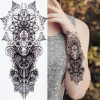 Large Wolf Tiger Black Tattoo Sticker Evil Death Temporary Tattoo Waterproof Big Tattoo Stickers For Mens Womens Stevvex