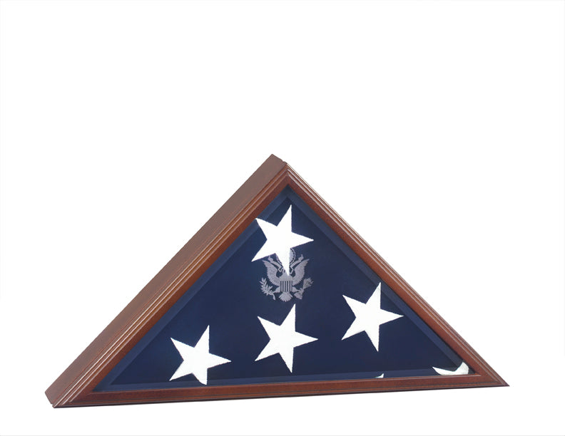 US Military Personalized Cherry Flag Case for American 5’x9.5’ Veteran Burial Flag The Military Gift Store