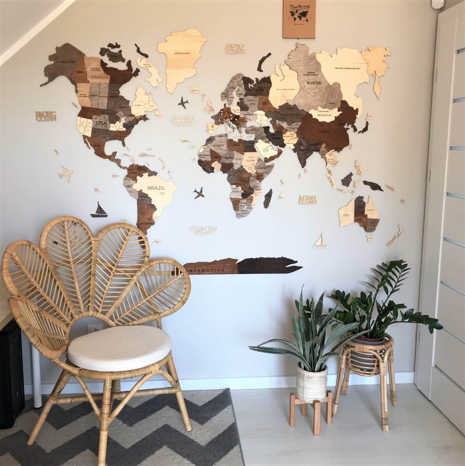 Brown Wall Art for Living Room Enjoy The Wood