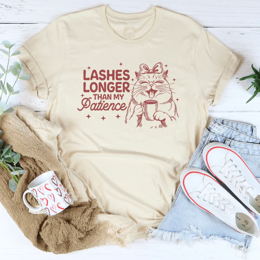 Lashes Longer Than My Patience Tee Peachy Sunday