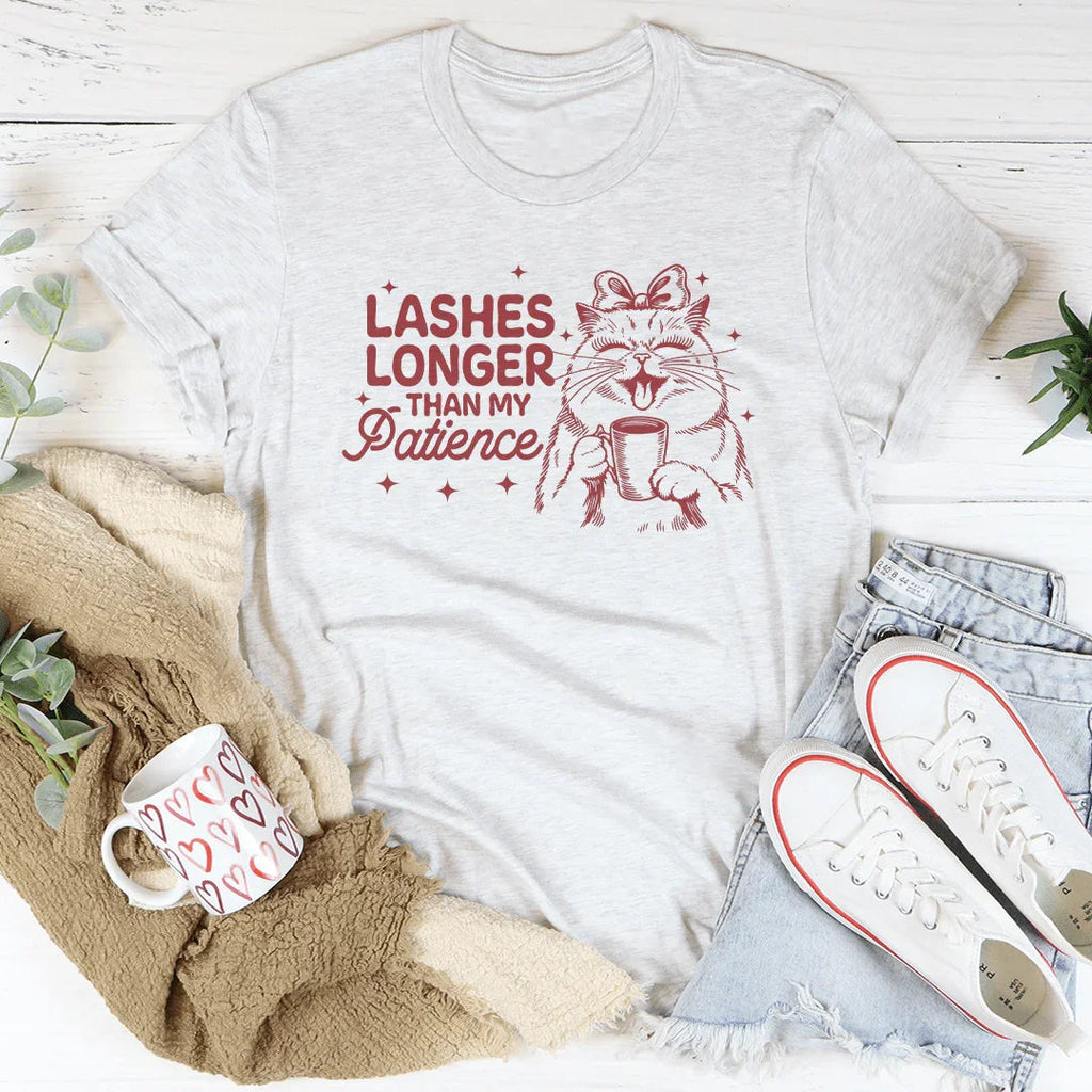 Lashes Longer Than My Patience Tee Peachy Sunday
