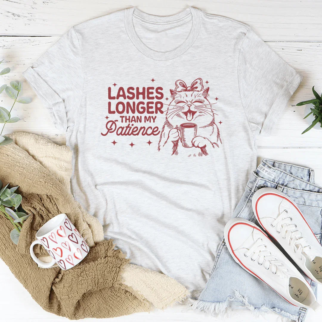 Lashes Longer Than My Patience Tee Peachy Sunday
