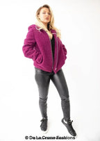 Lauren Zip Up Hooded Borg Teddy Jacket