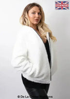 Lauren Zip Up Hooded Borg Teddy Jacket