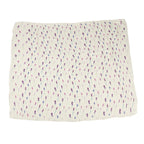 Lavender White Cotton Muslin Baby Swaddle Blanket 47x47