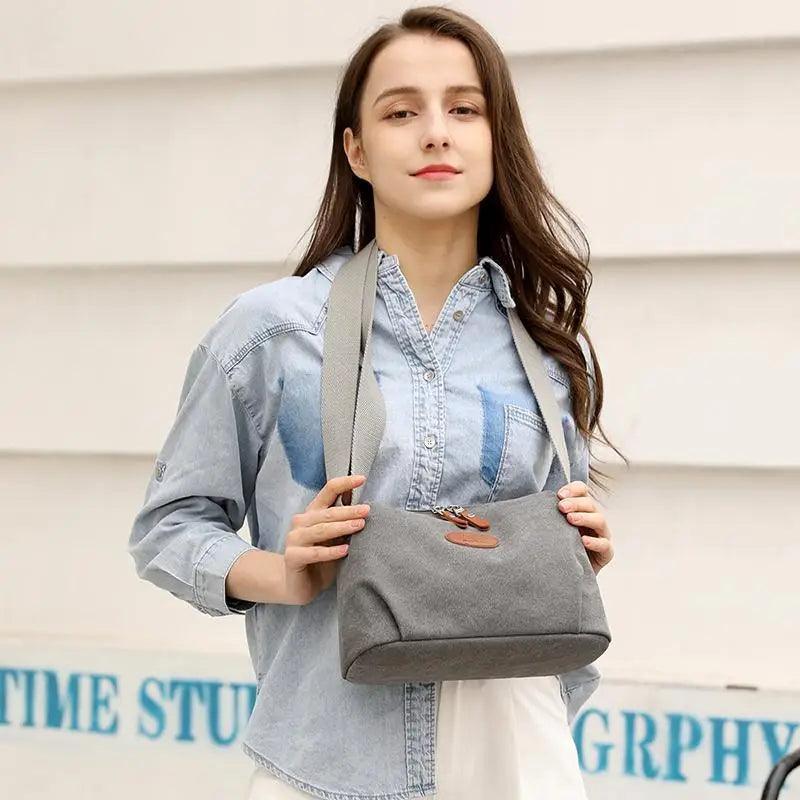 Lavish Style Canvas Crossbody Bag For Women And Girld Travel Bag Lightweighted Casual Shoulder Bag For Females Stevvex