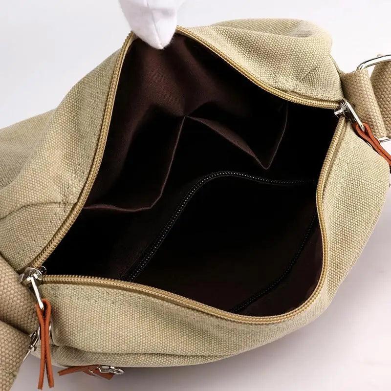 Lavish Style Canvas Crossbody Bag For Women And Girld Travel Bag Lightweighted Casual Shoulder Bag For Females Stevvex