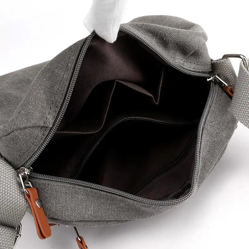 Lavish Style Canvas Crossbody Bag For Women And Girld Travel Bag Lightweighted Casual Shoulder Bag For Females Stevvex
