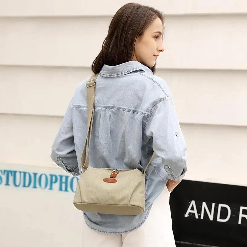 Lavish Style Canvas Crossbody Bag For Women And Girld Travel Bag Lightweighted Casual Shoulder Bag For Females Stevvex