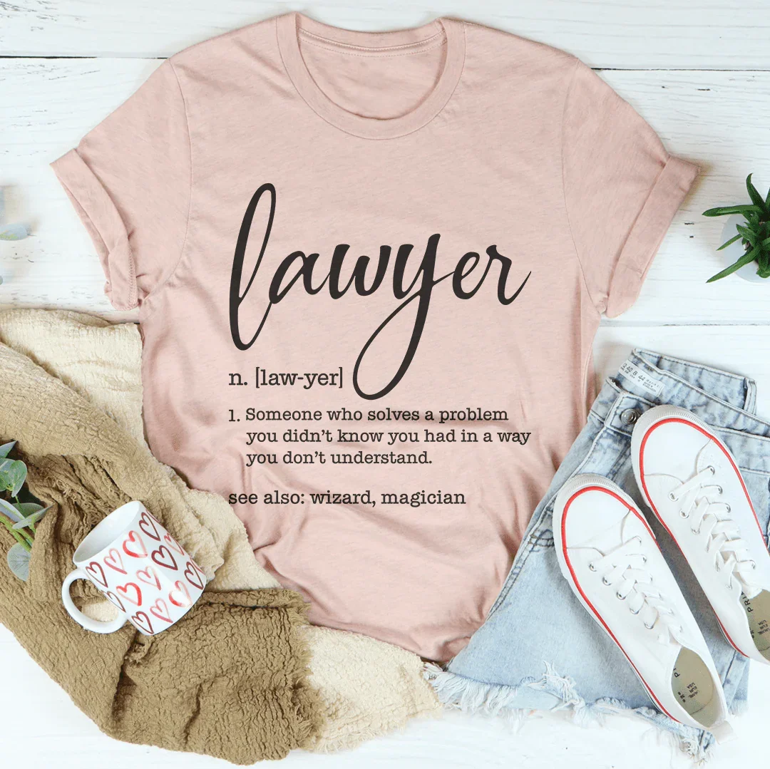 Lawyer Definition Tee Peachy Sunday