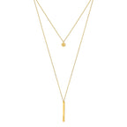 Layered Bar Bullet Necklace