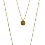 Layered Bullet Necklace Gold Plated Double Chain Recycled Brass Bar Khmer Peace BandsCo Straps