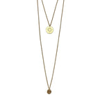Layered North Star Bullet Necklace Recycled Bombshell Pendant Gold Plated BandsCo Straps