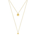 Layered North Star Bullet Necklace Recycled Bombshell Pendant Gold Plated BandsCo Straps