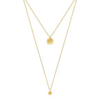 Layered North Star Bullet Necklace Recycled Bombshell Pendant Gold Plated BandsCo Straps