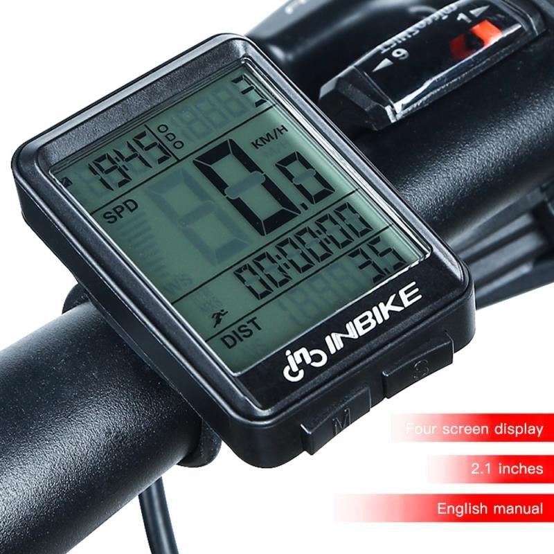 LCD Bike Code Meter Wired Wireless Mountain Bike Speedometer Bicycle Odometer Cycling Multifunctional And Waterproof Smart Backlight HD Digital LCD Big Display Auto Power Off And Wake-up Speedometer Stevvex