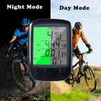 LCD Digital Bicycle Computer Waterproof Cycle Bike Stopwatch Wire Odometer Speedometer Automatic Wake-Up Cycling Computer LCD Backlight  Displays Cycling Accessories Accurate Speed Tracking Stevvex