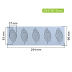 Leaf Cake Mold Coral Leaves Decorative Lace Mat Sugar Craft Silicone Pad Fondant Moulds Decorating Tools Baking Accessories Leaf Mold Fondant Leaf 3D Cake Decorations Styling Chocolate Sugar Cookie Cutter Set Silicone Mold