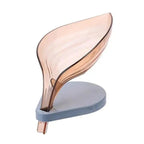 Leaf Shape Soap Box Bathroom soap holder Dish Storage Plate Tray Bathroom Soap Holder Case Bathroom Supplies bathroom gadgets Drainage Soap Holder-Leaf Soap Storage Box-Vertical Manual Soap Holder-Suction Cup Drain Soap Box for Shower Bathroom Kitchen Stevvex