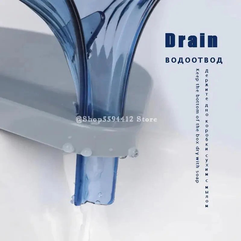 Leaf Shape Soap Box Bathroom soap holder Dish Storage Plate Tray Bathroom Soap Holder Case Bathroom Supplies bathroom gadgets Drainage Soap Holder-Leaf Soap Storage Box-Vertical Manual Soap Holder-Suction Cup Drain Soap Box for Shower Bathroom Kitchen Stevvex